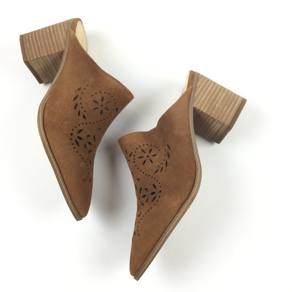 Ivanka Trump Shoes - Ivanka Trump ‘Dorth’ Laser-Cut Pointy Suede Mules